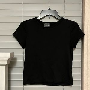 Black crop top size S